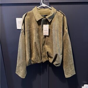 NWT Zara Olive Utility Jacket